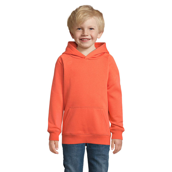 Sweat-shirt publicitaire enfant à capuche Stellar Kids Orange brûlée
